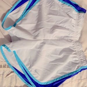Nike shorts. White and blue. Size Small.